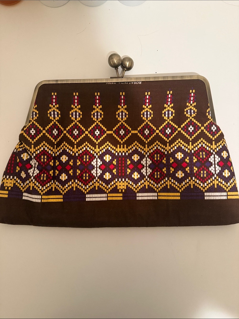 Oversized tribal clutch.